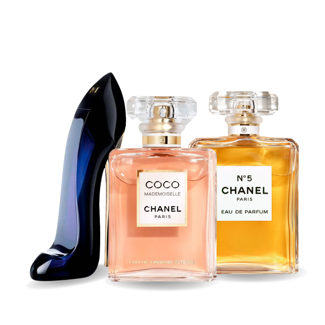 Pack promotionnel de 3 parfums – Good Girl, Coco Mademoiselle, Chanel Nº5 100ML