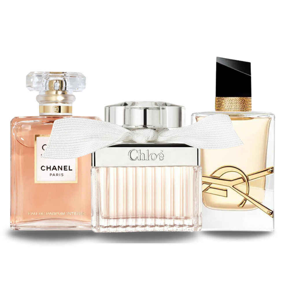 Pack promotionnel de 3 parfums – Chanel Coco Mademoiselle, Yves Saint Laurent Libre, Chloé 100ML