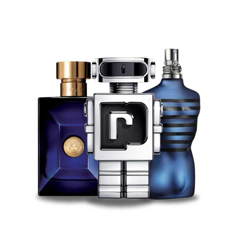 Pack promotionnel de 3 parfums – Versace Dylan Blue, Paco Rabanne Phantom, Jean Paul Gaultier Ultra Male 100ML