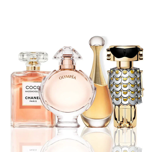 Pack de 4 Parfums – Coco Chanel, Olympea, J’Adore, Fame 100ML