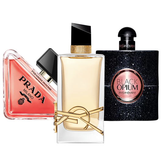 Pack promotionnel de 3 parfums – Prada Paradox, Black Opium Yves Saint Laurent, Libre 100ML